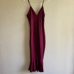 Cute Red Midi Dress, Looks Good Everywhere